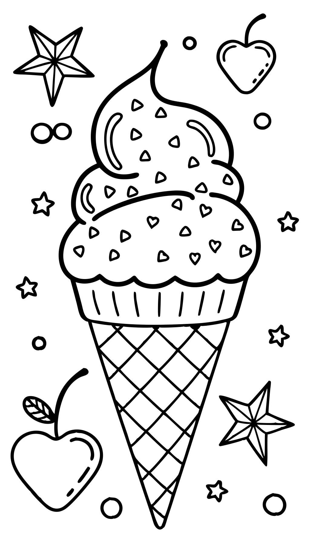 ice cream cone coloring page